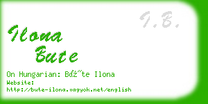 ilona bute business card